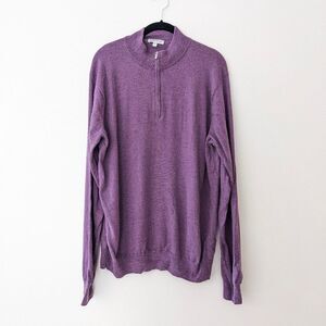 Perter Millar Men's Quarter zip Merino Wool Sweater XL